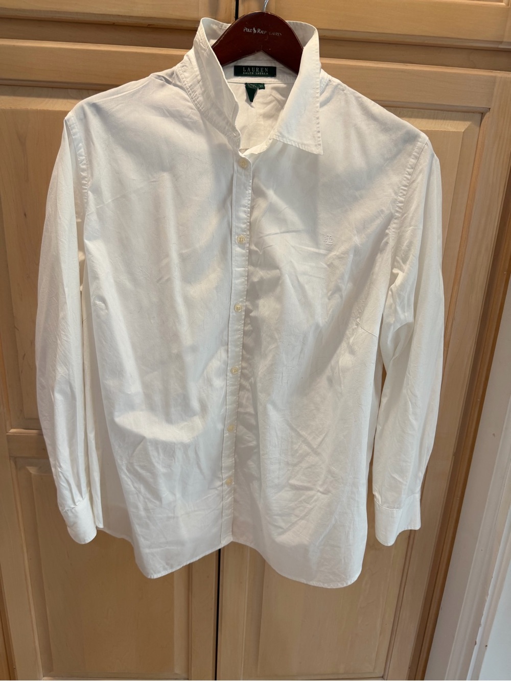Lauren Ralph Lauren Crisp White Cotton Button-Down Shirt